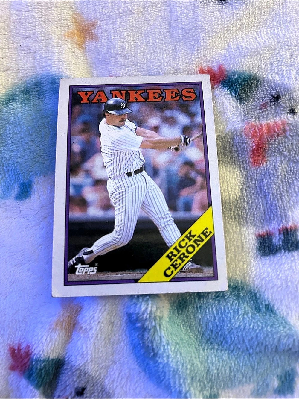 Topps Rick Cerone 1985 Yankees Baseball Card